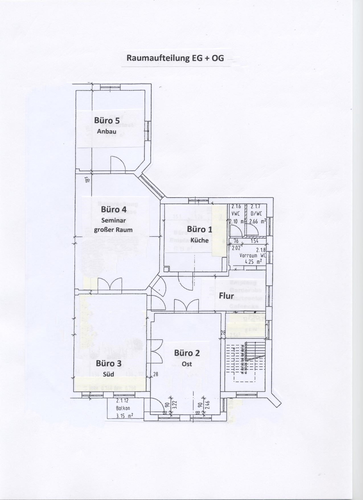 Raumaufteilung EG+OG